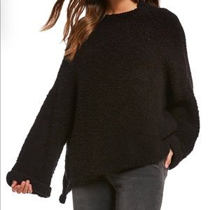NWT Free People Black Pull Over Loose Sweater